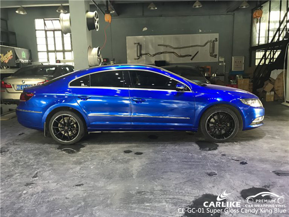 CARLIKE CL-GC-01 SUPER GLOSS CANDY KING BLUE CAR WRAP VINYL