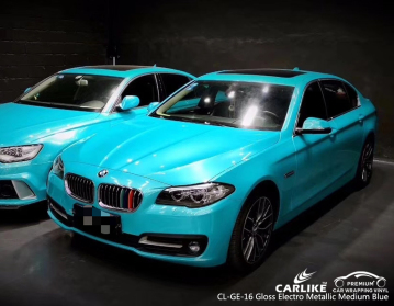 CARLIKE CL-GE-16 elektro metalik orta mavi araba vinil