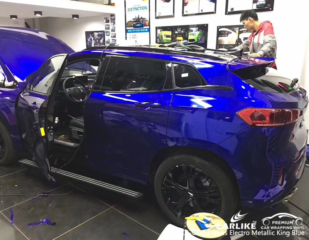 CARLIKE CL-GE-18 GLOSS ELECTRO METALLIC KING BLUE CAR VINYL
