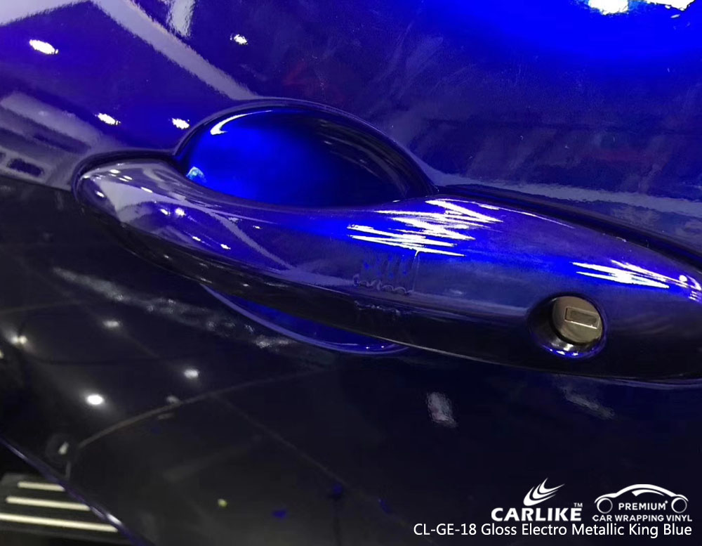 CARLIKE CL-GE-18 GLOSS ELECTRO METALLIC KING BLUE CAR WRAP VINYL