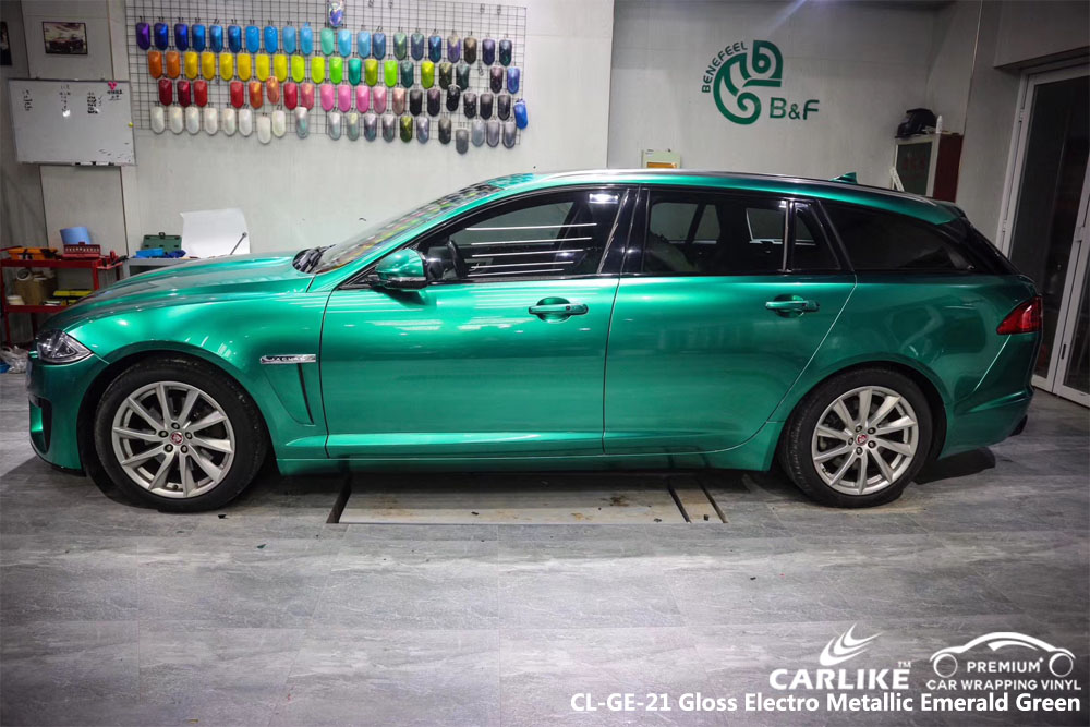 CARLIKE CL-GE-21 GLOSS ELECTRO METALLIC EMERALD GREEN CAR WRAP VINYL