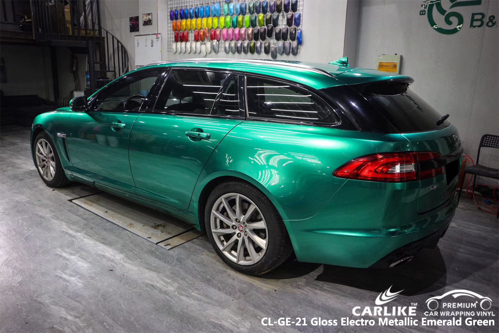 CARLIKE CL-GE-21 GLOSS ELECTRO METALLIC EMERALD GREEN CAR WRAP VINYL