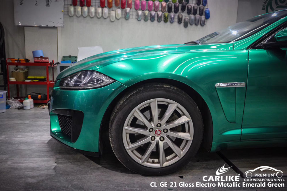 CARLIKE CL-GE-21 GLOSS ELECTRO METALLIC EMERALD GREEN CAR WRAP VINYL