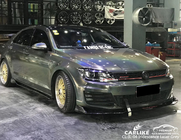 CARLIKE CL-IL-04 yanardönerlik lazer gri Volkswagen için araba sarma vinil