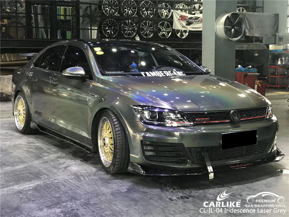 CARLIKE CL-IL-04 IRIDESCENCE LASER GREY CAR WRAP VINYL