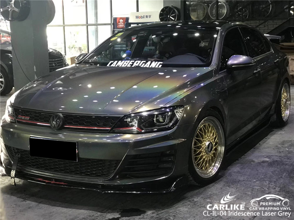 CARLIKE CL-IL-04 IRIDESCENCE LASER GREY CAR WRAP VINYL