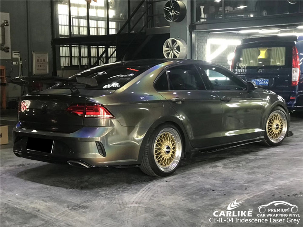 CARLIKE CL-IL-04 IRIDESCENCE LASER GREY CAR WRAP VINYL