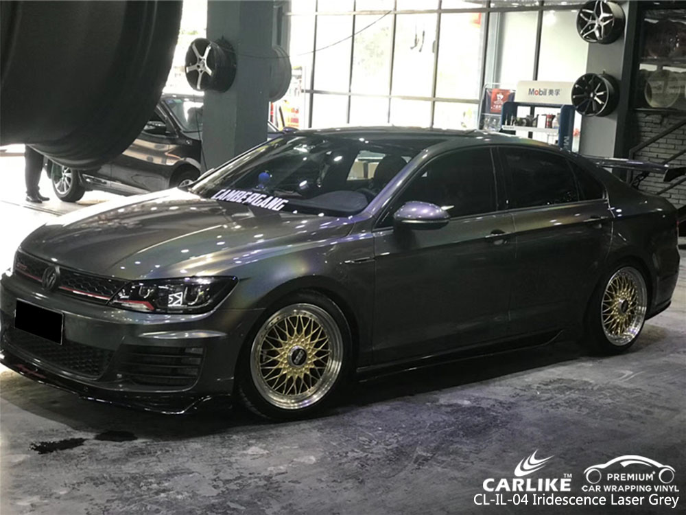 CARLIKE CL-IL-04 IRIDESCENCE LASER GREY CAR WRAP VINYL
