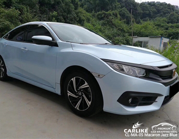CL-MA-05 Macaron jazz blue car vinyl wrapping on HONDA