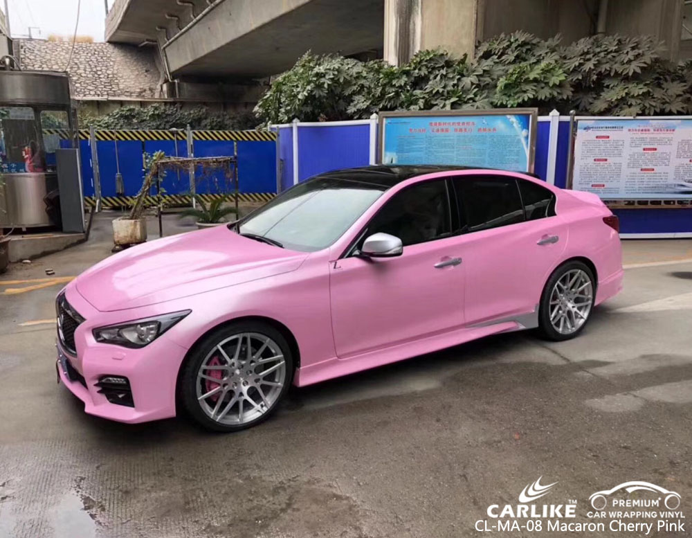 CL-MA-08 macaron cherry pink vinyl car body sticker Nigeria