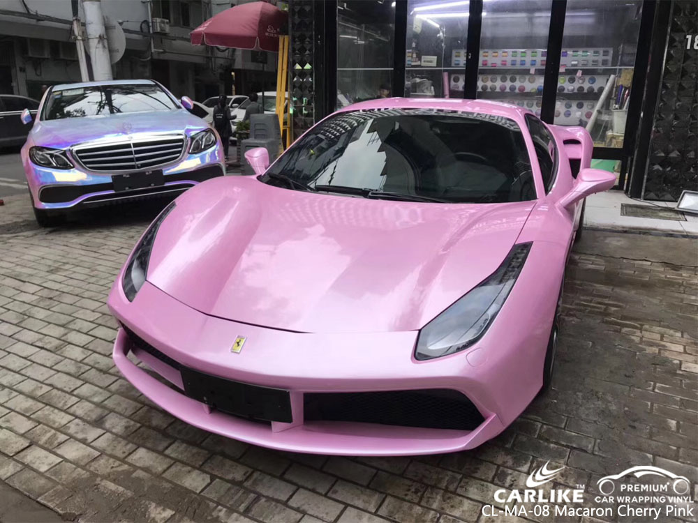 Security Window Film >> CARLIKE CL-MA-08 MACARON CHERRY PINK CAR VINYL WRAP FILM For Ferrari | SINO VINYL Security Window Film >> CARLIKE CL-MA-08 MACARON CHERRY PINK CAR VINYL WRAP FILM For Ferrari | SINO VINYL