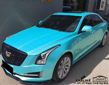 CL-MC-02 gloss magic coral sky blue vinyl sticker For Cadillac