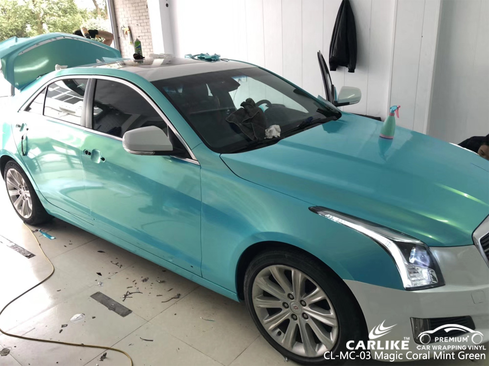 CARLIKE CL-MC-03 GLOSS MAGIC CORAL MINT GREEN CAR VINYL WRAP
