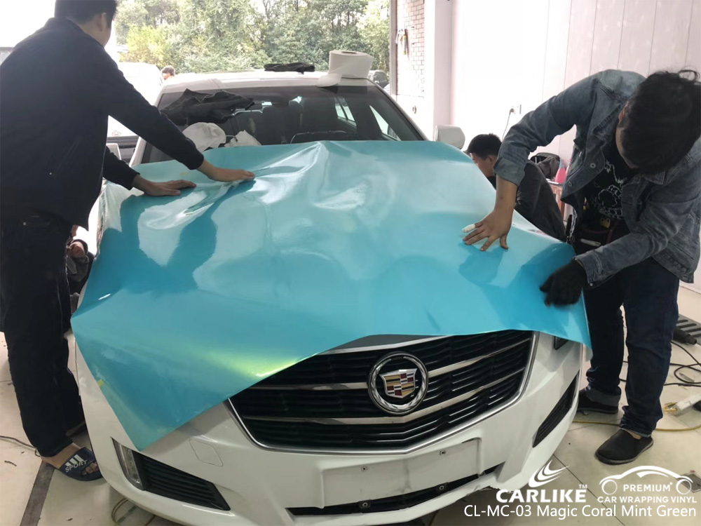 CARLIKE CL-MC-03 GLOSS MAGIC CORAL MINT GREEN CAR VINYL WRAP