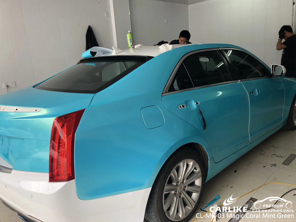 CARLIKE CL-MC-03 GLOSS MAGIC CORAL MINT GREEN CAR VINYL WRAP
