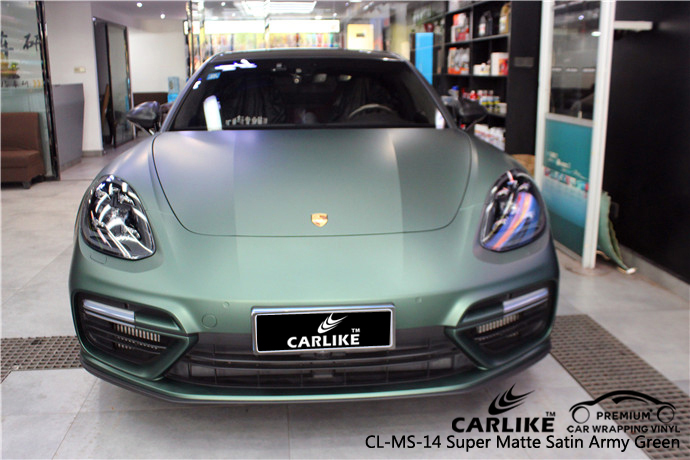 Cl Ms 14 Super Matte Satin Army Green For Porsche Sino Vinyl