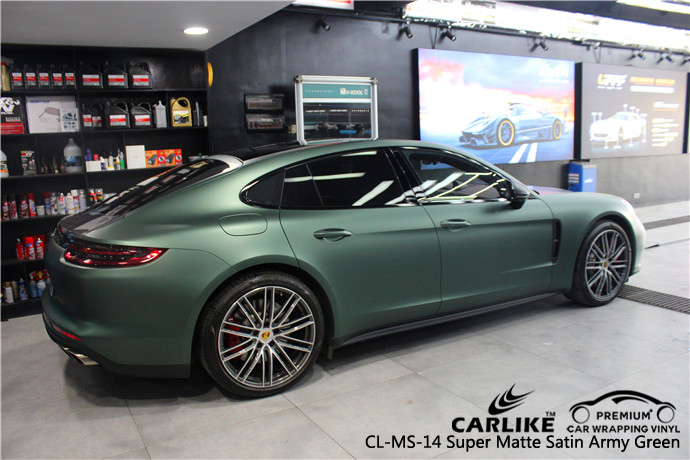 Cl Ms 14 Super Matte Satin Army Green For Porsche Sino Vinyl