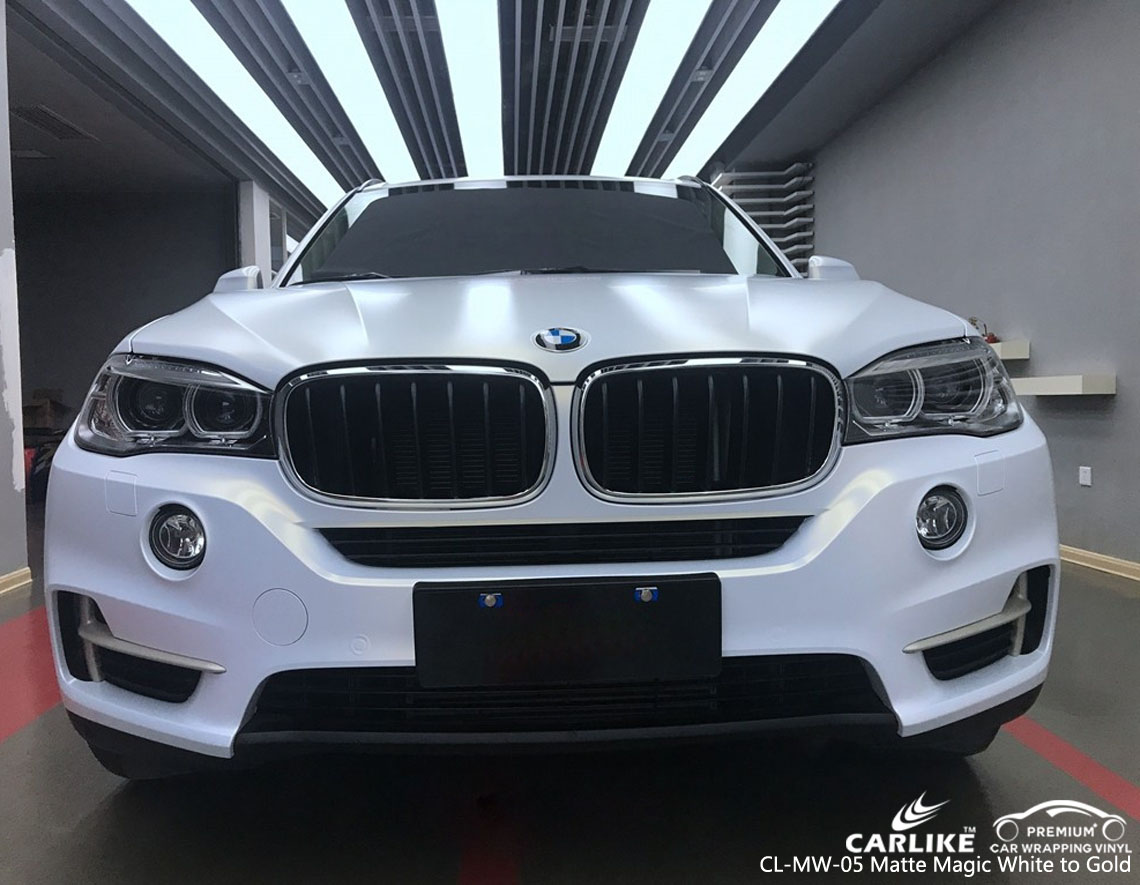 CARLIKE CL-MW-05 MAGIC CHAMELEON MATTE WHITE TO GOLD VINYL FOR BMW