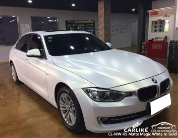 CARLIKE CL-MW-05 BMW için mat sihirli beyaz ila altın vinil