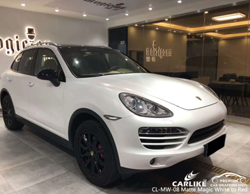 CARLIKE CL-MW-08 mat sihirli beyaz için kırmızı araba Porsche için wrap vinil