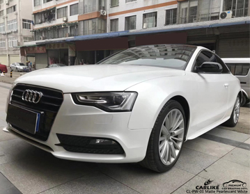 CL-PW-01 matte pearlescent white vinyl material for AUDI Russia