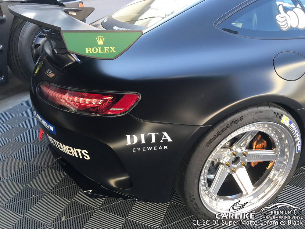 CARLIKE CL-SC-01 SUPER MATTE CARAMICS BLACK CAR WRAP VINYL