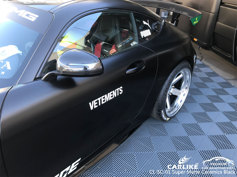 CARLIKE CL-SC-01 SUPER MATTE CARAMICS BLACK CAR WRAP VINYL