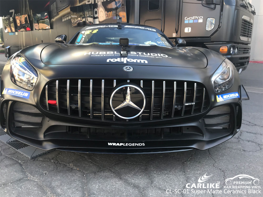 CARLIKE CL-SC-01 SUPER MATTE CARAMICS BLACK CAR WRAP VINYL