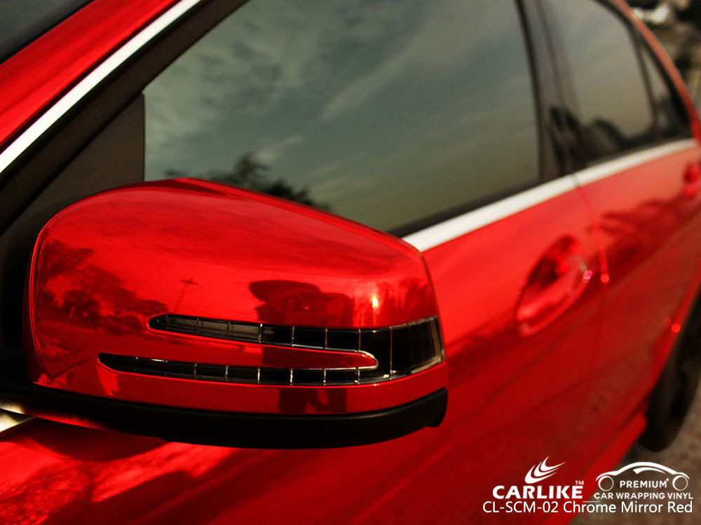 CARLIKE CL-SCM-02 CHROME MIRROR RED CAR WRAP VINYL