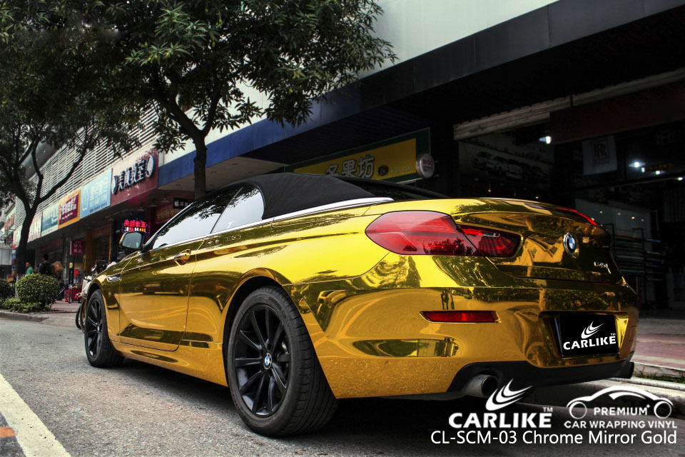 CARLIKE CL-SCM-03 CHROME MIRROR GOLD VINYL