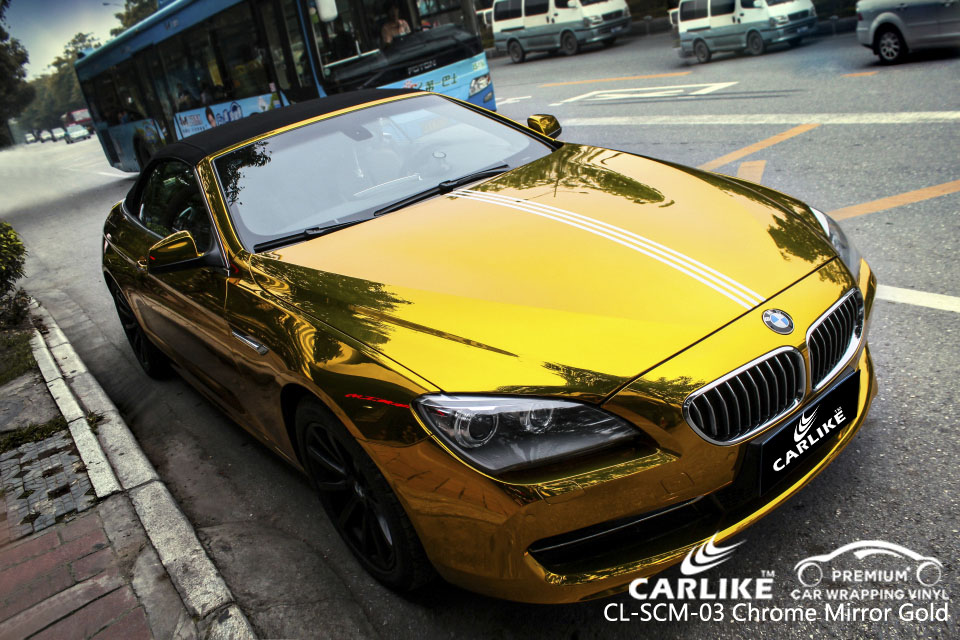 CARLIKE CL-SCM-03 CHROME MIRROR GOLD VINYL