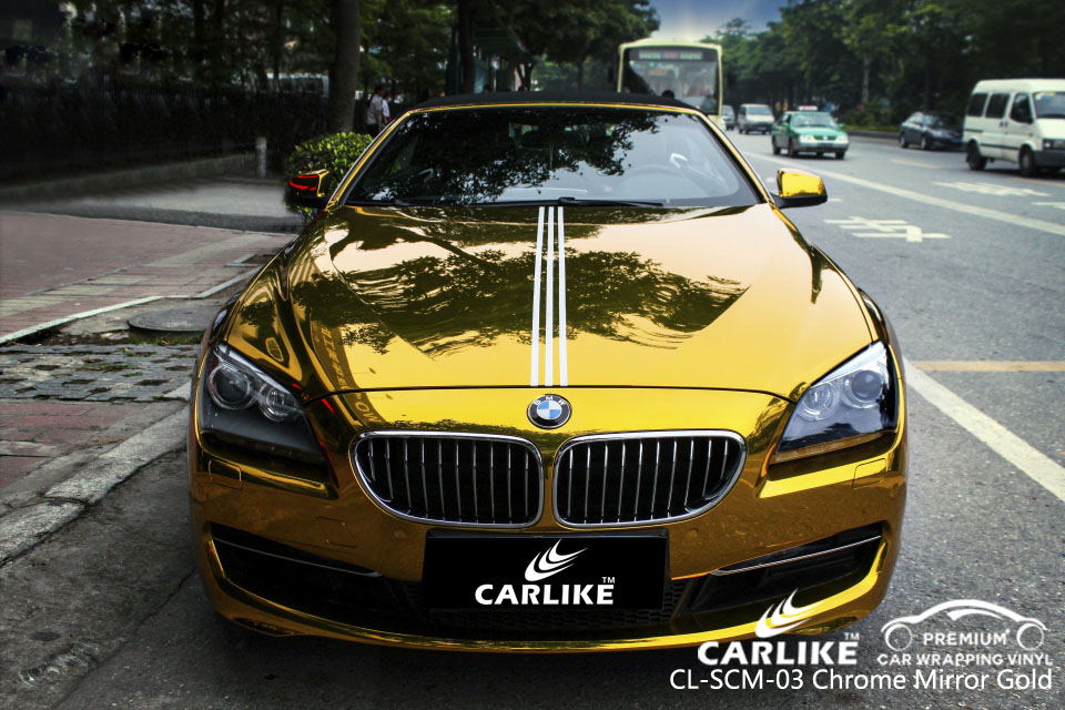 CARLIKE CL-SCM-03 CHROME MIRROR GOLD VINYL