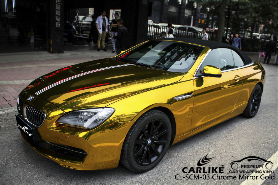 CARLIKE CL-SCM-03 CHROME MIRROR GOLD VINYL