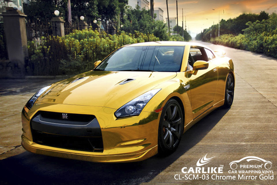 CARLIKE CL-SCM-03 CHROME MIRROR GOLD VINYL