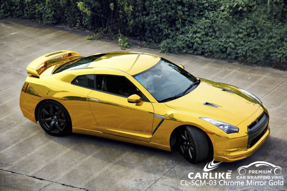 CARLIKE CL-SCM-03 CHROME MIRROR GOLD VINYL