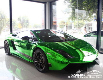 CL-SCM-08 chrome mirror green car wrap vinyl for LAMBORGHINI