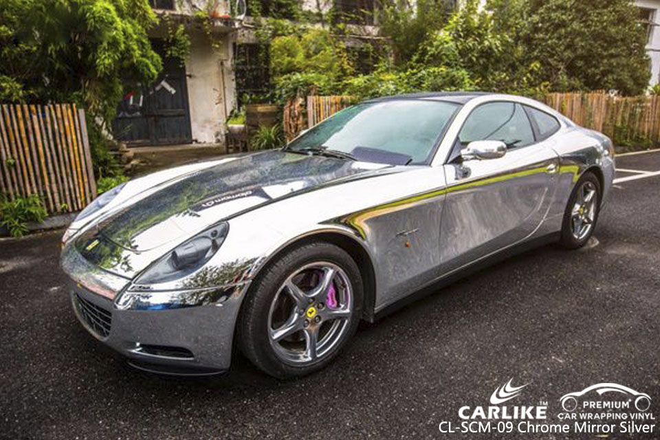 CARLIKE CL-SCM-09 CHROME MIRROR SILVER VINYL FOR PORSCHE