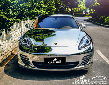 CARLIKE CL-SCM-09 porsche için krom ayna gümüş vinil