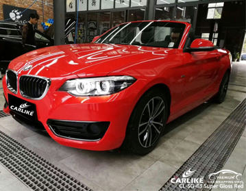 CL-SG-03 super gloss red vinyl wraps for BMW France