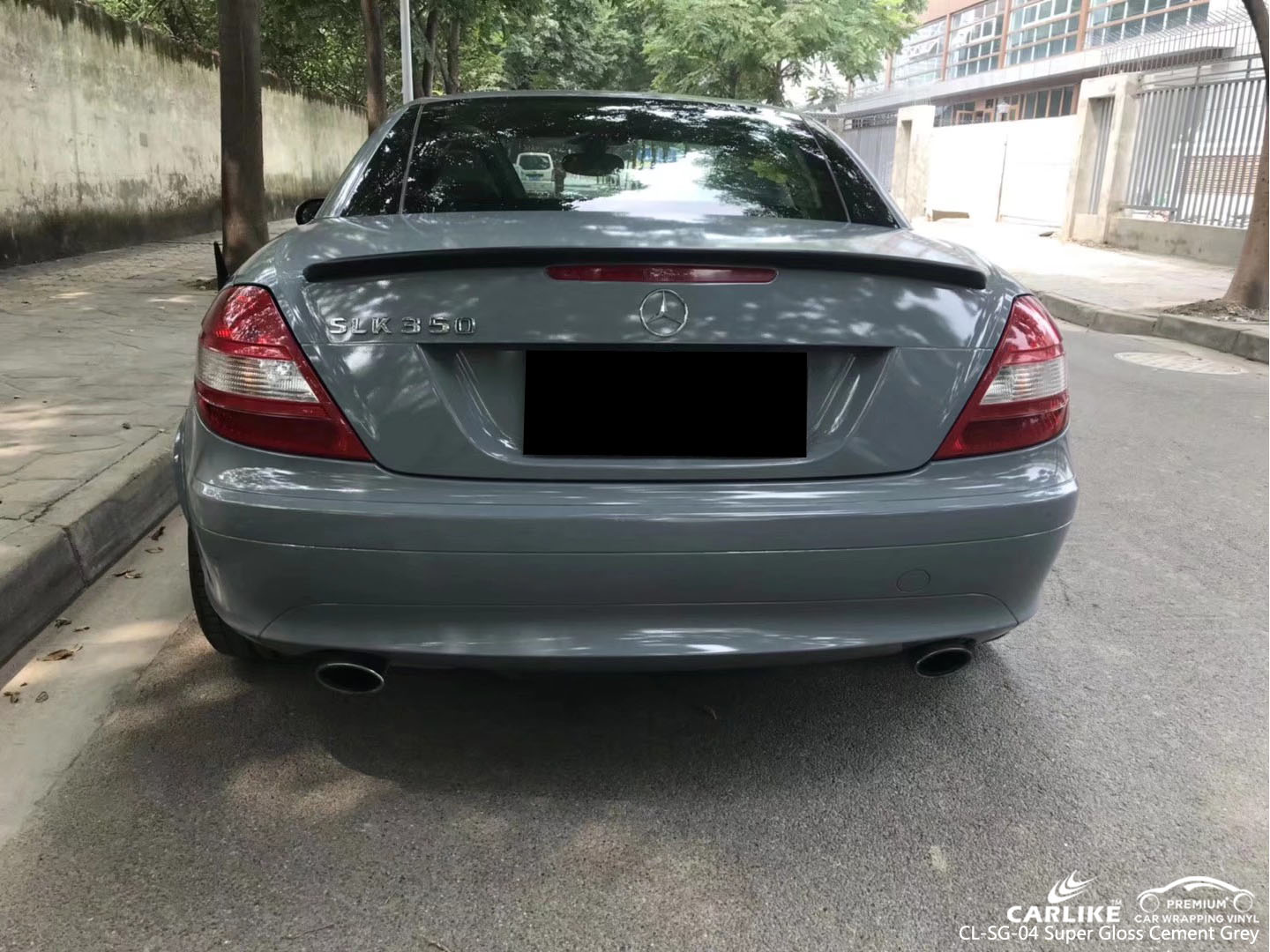 CARLIKE CL-SG-04 SUPER GLOSS CEMENT GREY VINYL WRAP FOR MERCEDES-BENZ 