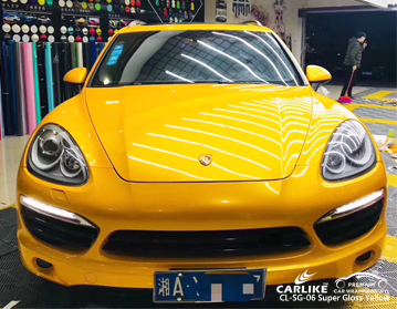 CL-SG-06 super gloss yellow car wrap vinyl for PORSCHE Mexico