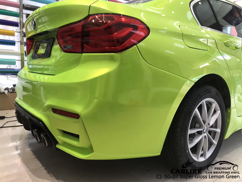 CARLIKE CL-SG-07 SUPER GLOSS LEMON GREEN CAR WRAP VINYL
