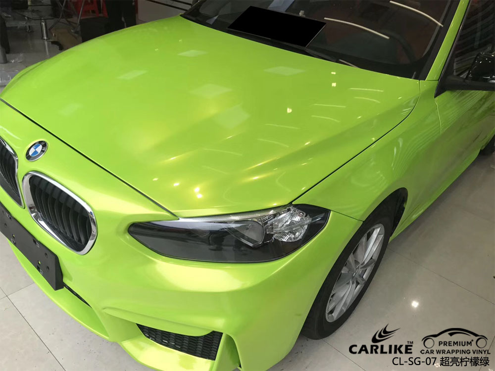 CARLIKE CL-SG-07 SUPER GLOSS LEMON GREEN CAR WRAP VINYL