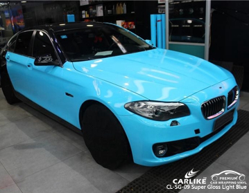 CARLIKE CL-SG-09 BMW için süper parlak açık mavi vinil