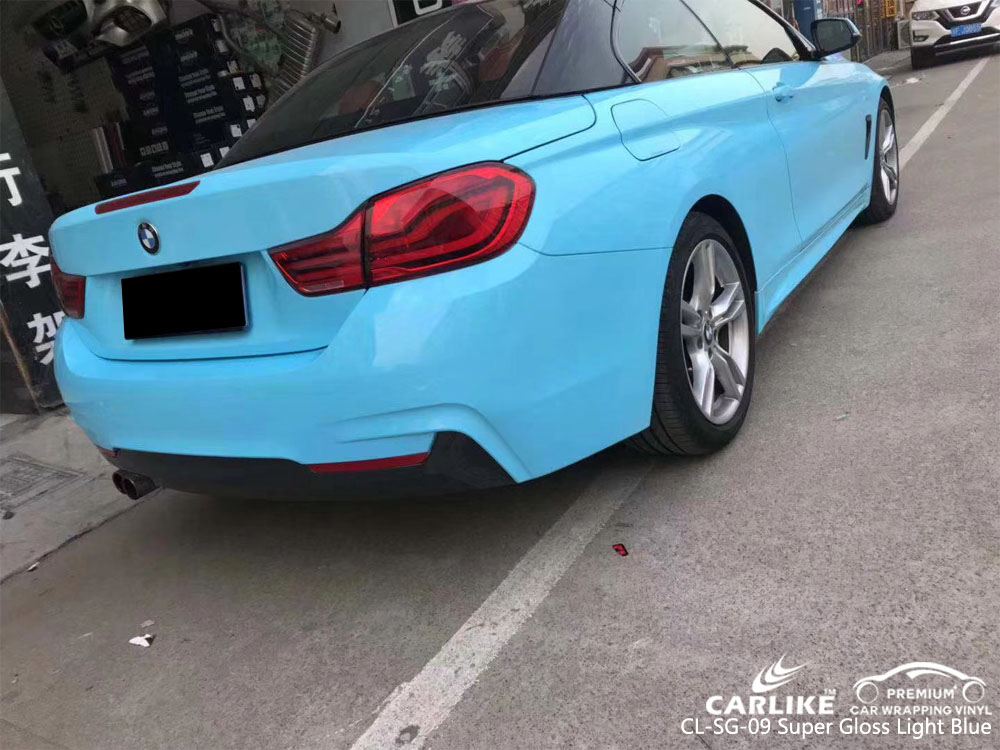 CARLIKE CL-SG-09 SUPER GLOSS LIGHT BLUE CAR VINYL