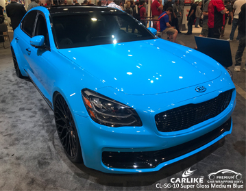 CL-SG-10 Super gloss medium blue vinyl wrapping car for Kia