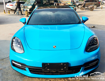 CL-SG-10 Super gloss medium blue vinyl for PORSCHE