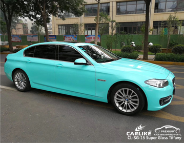 CL-SG-15 Super gloss tiffany car wrapping vinyl for BMW