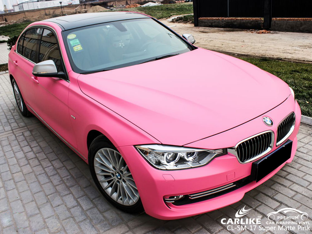 CARLIKE CL-SM-17 Vinilo súper mate de color rosa para automóviles para BMW