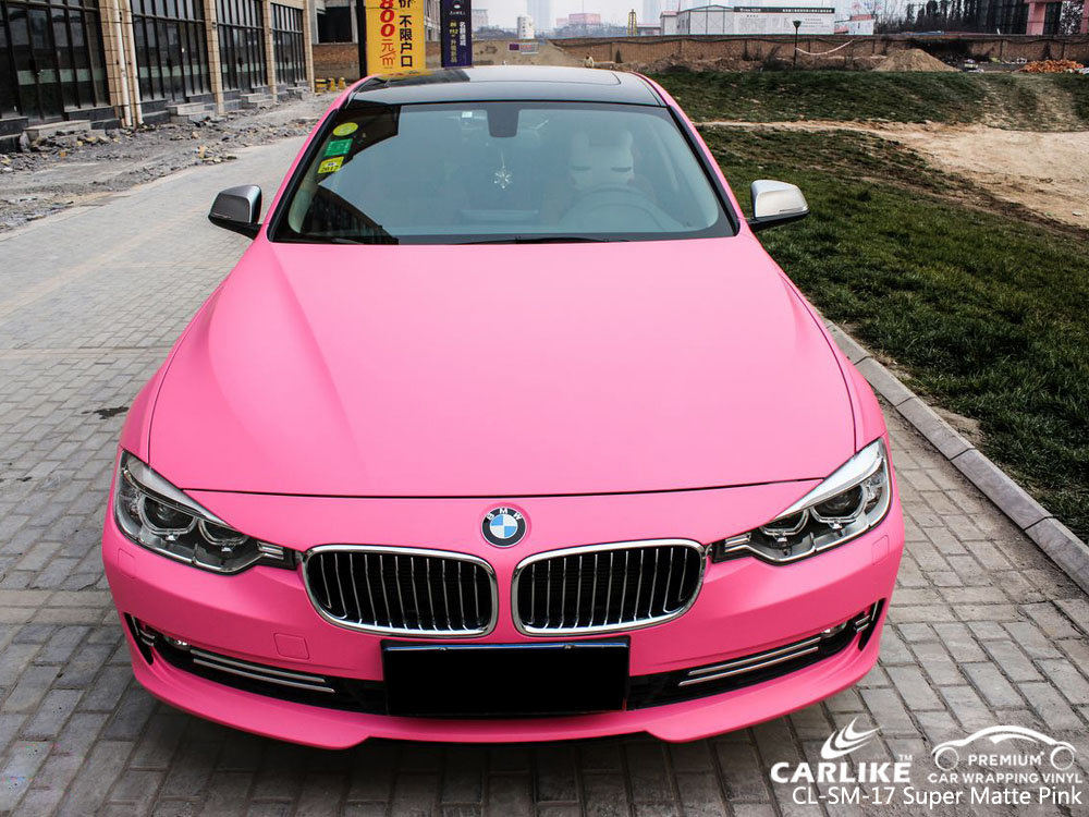 CARLIKE CL-SM-17 Vinilo súper mate de color rosa para automóviles para BMW